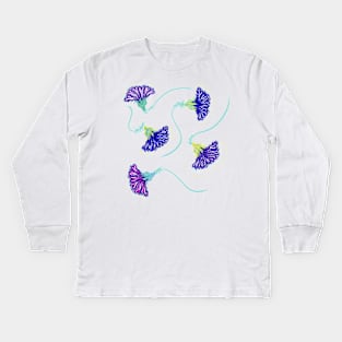 FANCY FLOWERS Kids Long Sleeve T-Shirt